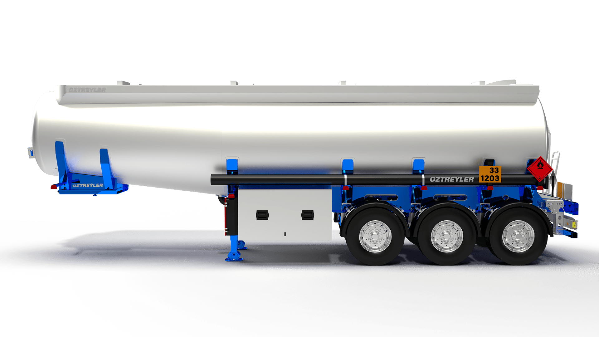 Camion-citerne à combustible cylindrique conique